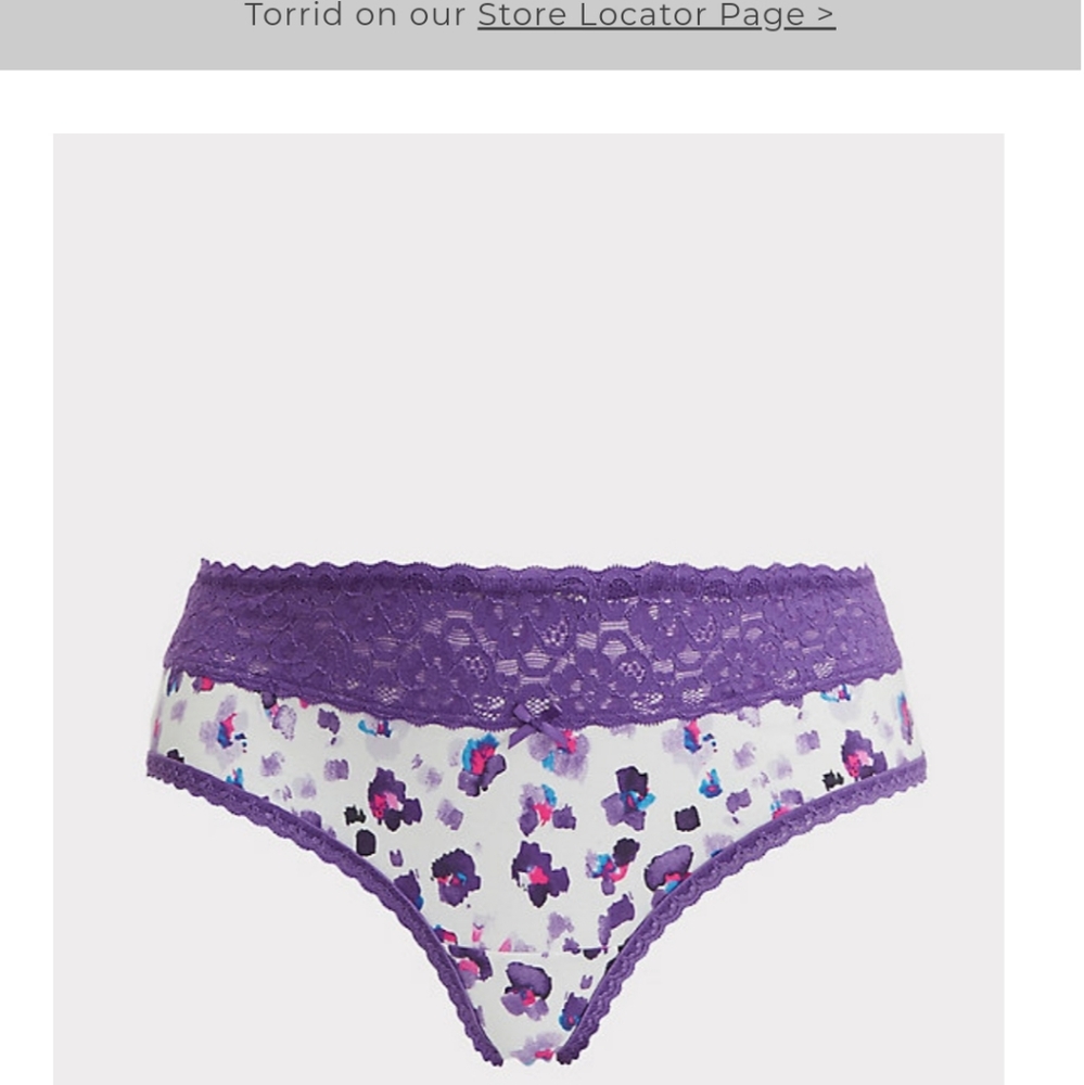 Purple leopard hipster panty